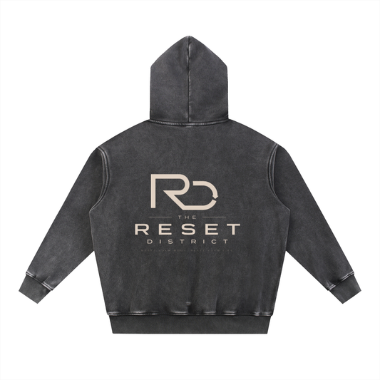 Snow Wash Fleece Oversize Hoodie