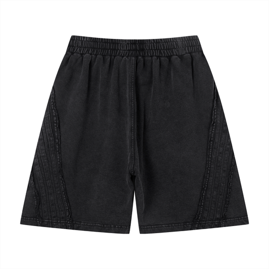 Unisex Vintage Wash Raw Edge Shorts